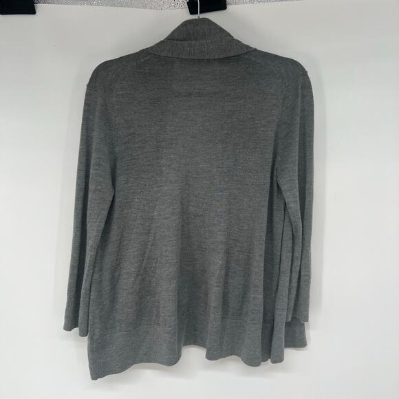 Michael Kors Italian Cashmer Silk Cardigan Sweater Women's M Gray - Picture 2 of 7